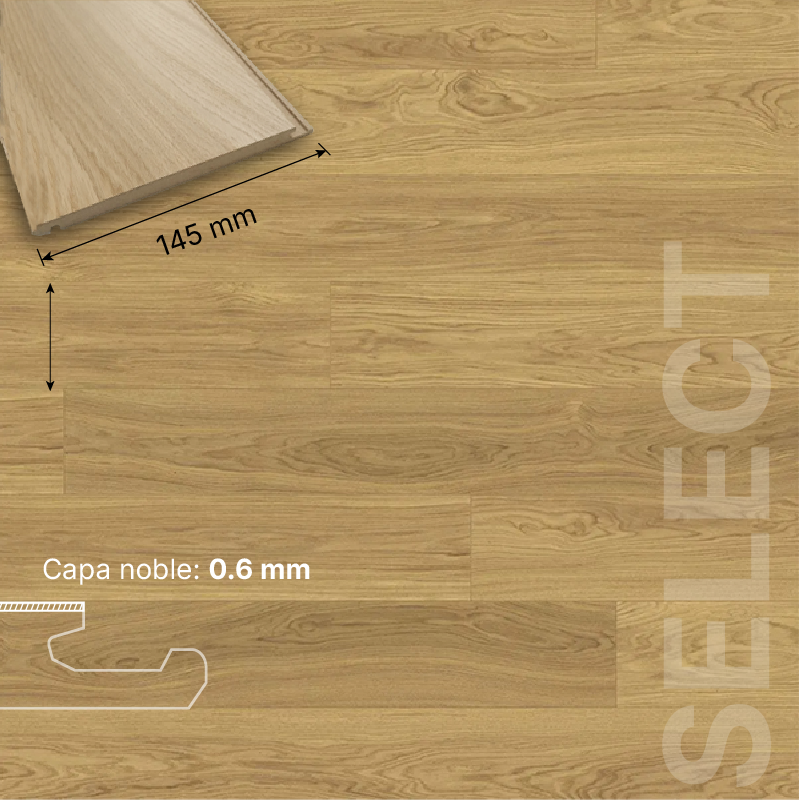ROBLE FLOTANTE HDF - 8/0,6 - SELECT 145